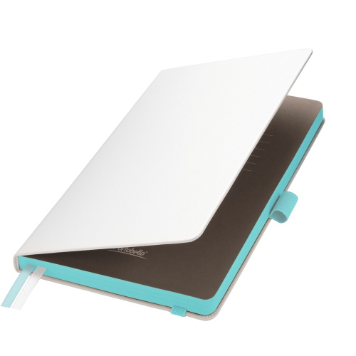 Ежедневник Arctic недатированный, белый/бирюзовый