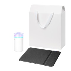 Подарочный набор Кристалл, Онор (Crystal, Honor), черный (увлажнитель воздуха, зарядное устройство)