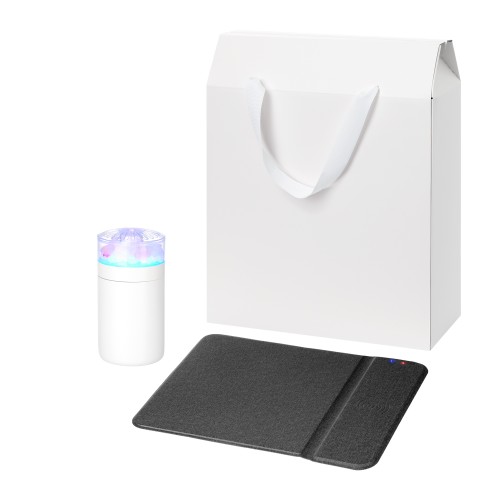 Подарочный набор Кристалл, Онор (Crystal, Honor), черный (увлажнитель воздуха, зарядное устройство)