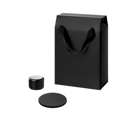 Подарочный набор Пассион, Аурис (Passion, Auris), черный (колонка, зарядное устройство)