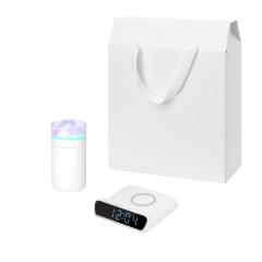 Подарочный набор Кристалл, Ригель (Crystal, Rigel), белый (увлажнитель воздуха, зарядное устройство)