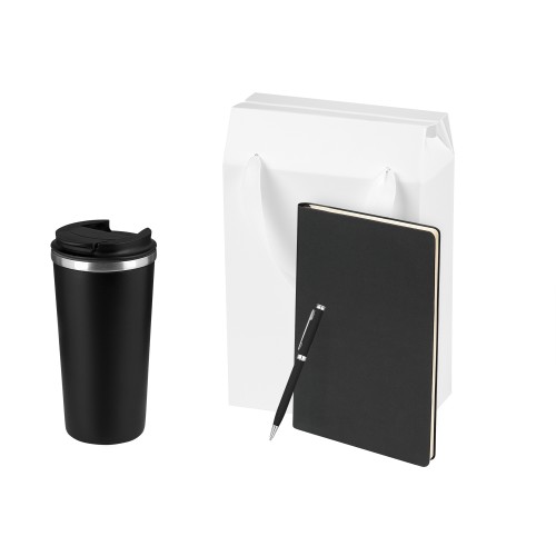 Подарочный набор Палермо (Palermo), черный (термокружка, ежедневник, ручка)