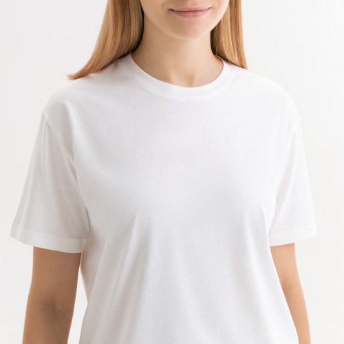 Футболка унисекс KRIS, 100% хлопок, 150 гр., белая (теплого оттенка), размер L