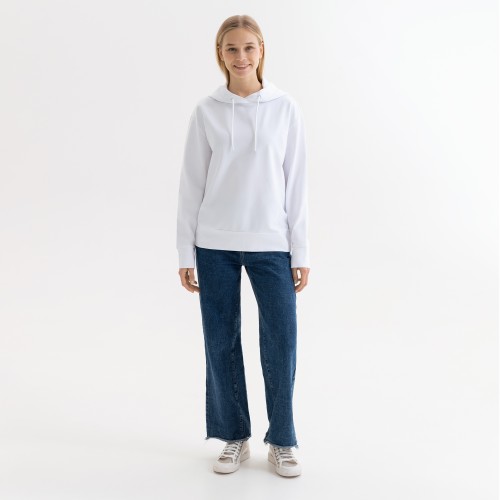 Худи с капюшоном, унисекс  ALEX белый, размер XL