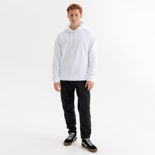 Худи с капюшоном, унисекс  ALEX белый, размер M