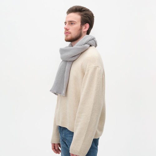 Шарф Форгес (Forges) вязаный, серый