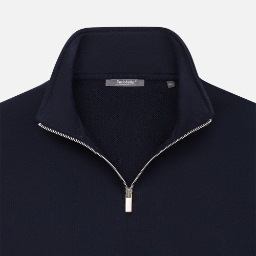 Толстовка на молнии унисекс Флоу (Flow), темно-синяя