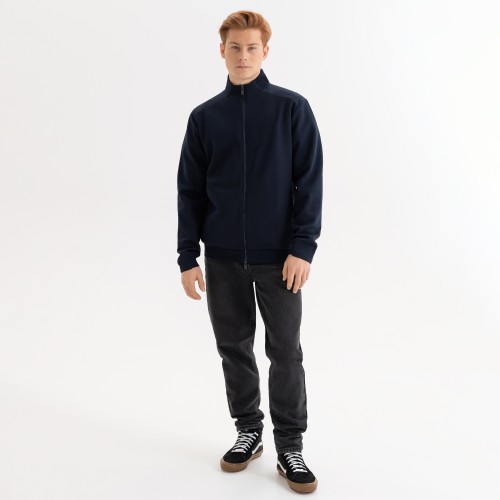 Толстовка на молнии ASTIN темно-синяя, размер L