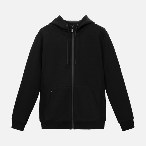 Толстовка на молнии с капюшоном MATEO черная, размер L