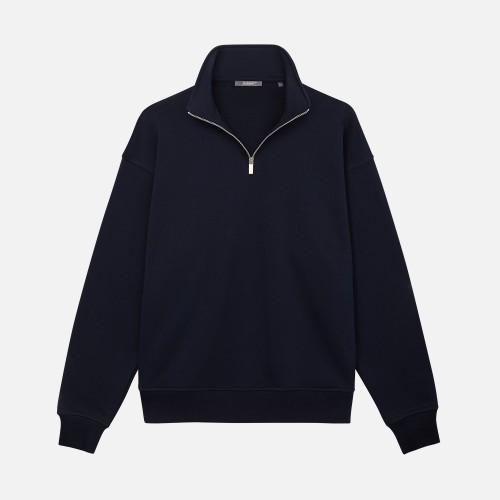 Толстовка на молнии унисекс Флоу (Flow), темно-синяя