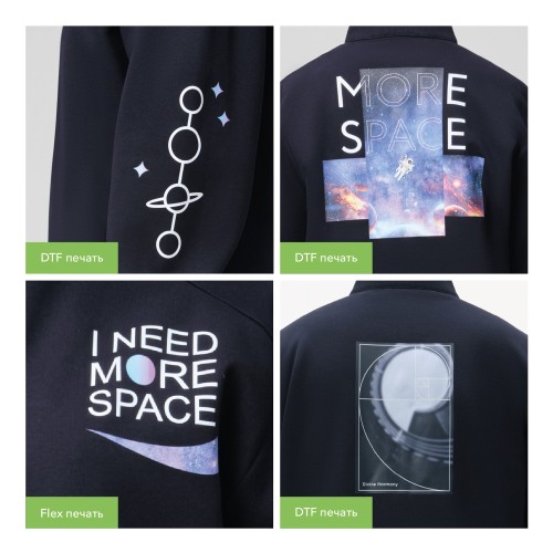 Толстовка на молнии ASTIN темно-синяя, размер XXXL