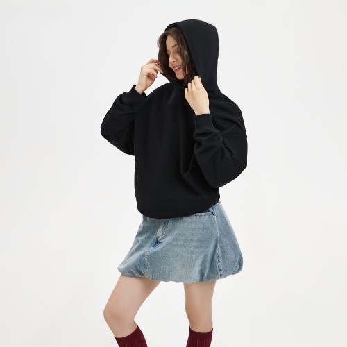 Худи оверсайз унисекс Фьюжн (Fusion), черный