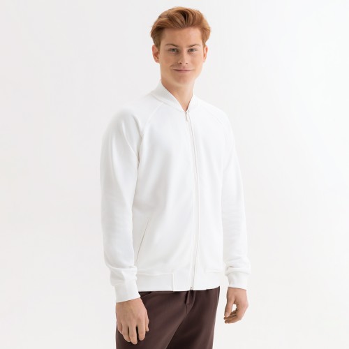 Толстовка на молнии, унисекс  TORRES белая, размер XXL