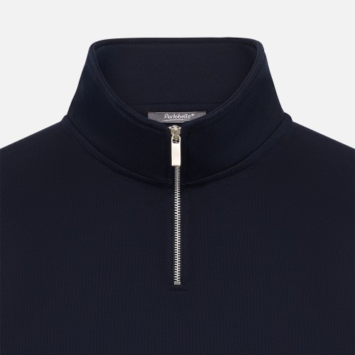 Толстовка на молнии унисекс Флоу (Flow), темно-синяя