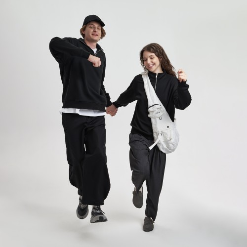 Толстовка на молнии унисекс Флоу (Flow), черная