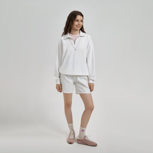 Толстовка на молнии унисекс Флоу (Flow), белая