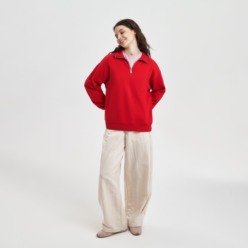 Толстовка на молнии унисекс Флоу (Flow), красная