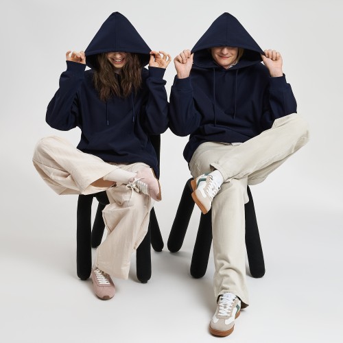 Худи релакс унисекс Адвенче (Adventure), темно-синий