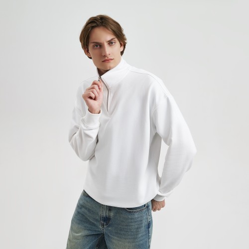 Толстовка на молнии унисекс Флоу (Flow), белая