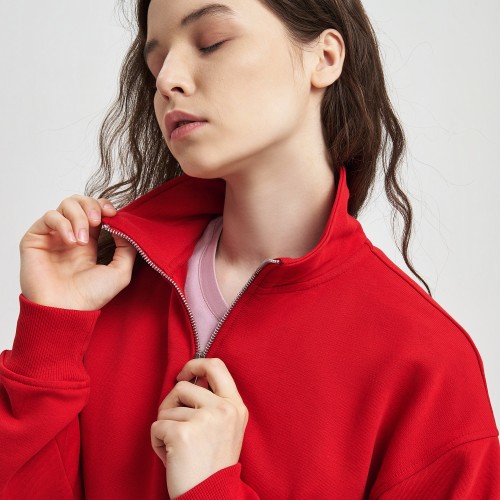 Толстовка на молнии унисекс Флоу (Flow), красная