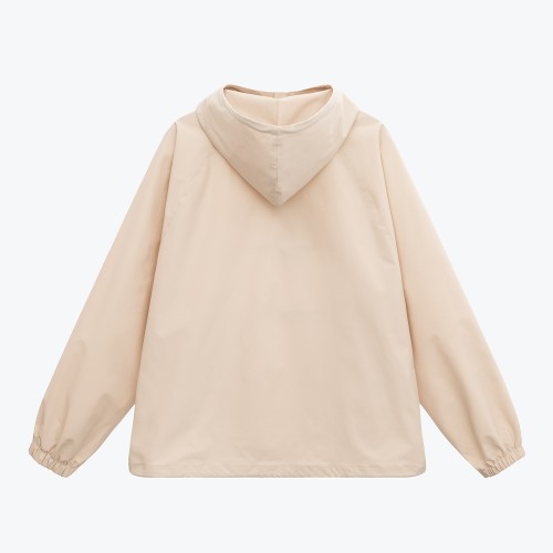 Ветровка (анорак) оверсайз унисекс Риссман (Rissman), бежевая