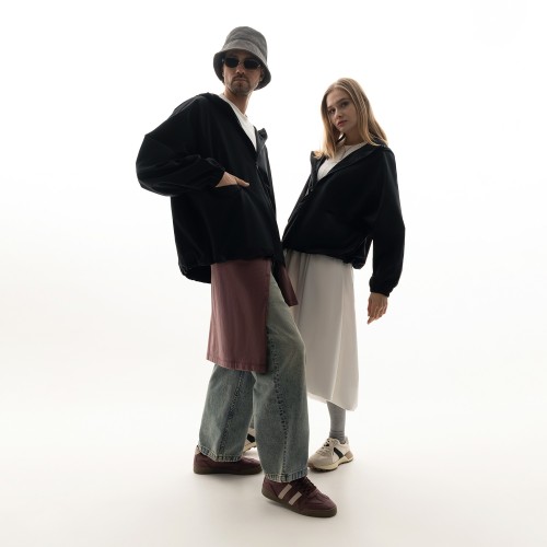 Ветровка (анорак) оверсайз унисекс Риссман (Rissman), черная