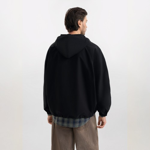 Ветровка (анорак) оверсайз унисекс Риссман (Rissman), черная