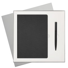 Подарочный набор Мун Ривер (Moon river), черный (ежедневник, ручка)