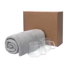 Подарочный набор Дольче (Dolce), Селла Софт (Cella Soft), серый (в наборе 2 чашки)