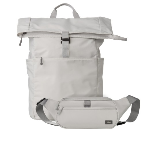 Подарочный набор Бостон (Boston) рюкзак + поясная сумка, серый