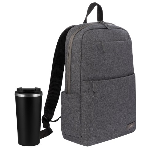 Подарочный набор Палермо (Palermo), Форст (Forst), серый/черный (рюкзак, термокружка)