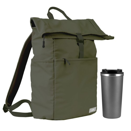 Подарочный набор Палермо (Palermo), Бостон (Boston), зеленый/серый (рюкзак, термокружка)