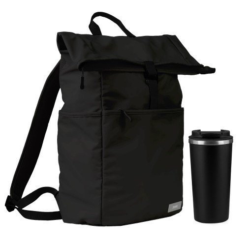 Подарочный набор Палермо (Palermo), Бостон (Boston), черный (рюкзак, термокружка)