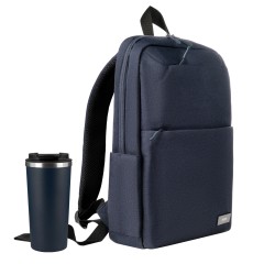 Подарочный набор Палермо (Palermo), Форст (Forst), синий (рюкзак, термокружка)