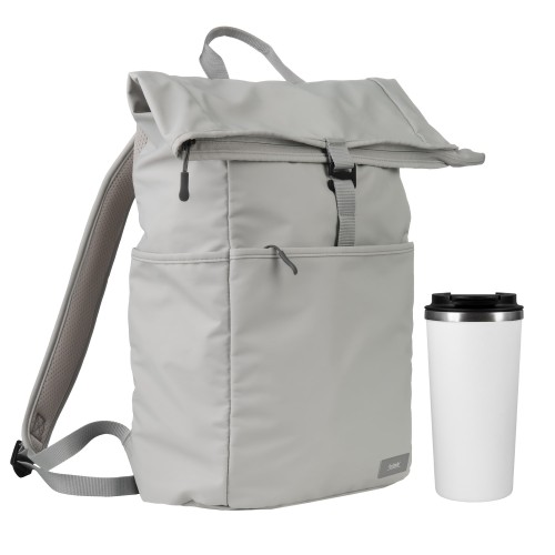 Подарочный набор Палермо (Palermo), Бостон (Boston), серый/белый (рюкзак, термокружка)