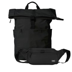 Подарочный набор Бостон (Boston) рюкзак + поясная сумка, черный