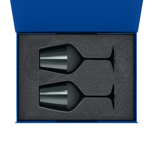 Подарочный набор 2 бокала для вина Эмеральд (Emerald) в синей коробке