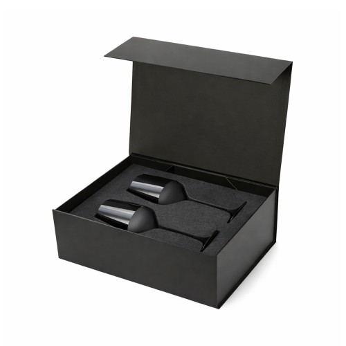 Подарочный набор 2 бокала для вина Блэк Эдишн (Black edition) в черной коробке