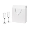 Подарочный набор 2 бокала для шампанского Бланш (Blanche) в большом подарочном пакете