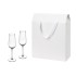 Подарочный набор 2 бокала для шампанского Бланш (Blanche) в большом подарочном пакете