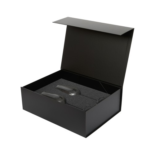 Подарочный набор 2 бокала для шампанского Бланш (Blanche) в черной коробке