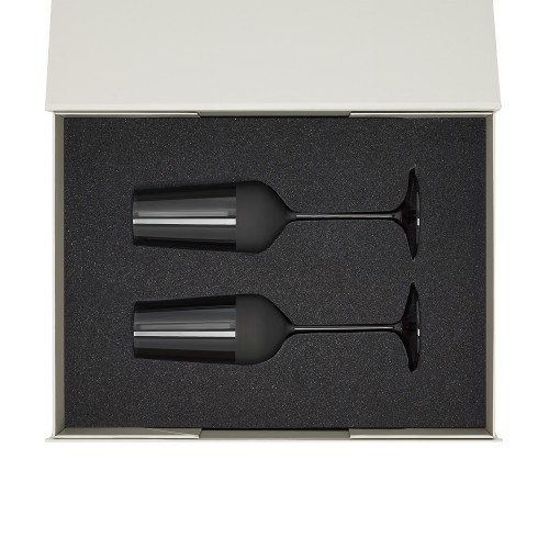 Подарочный набор 2 бокала для шампанского Блэк Эдишн (Black Edition) в серой коробке