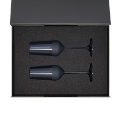 Подарочный набор 2 бокала для шампанского Сапфир (Sapphire) в черной коробке