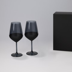 Подарочный набор 2 бокала для вина Блэк Эдишн (Black edition) в черной коробке