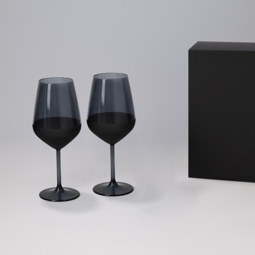 Подарочный набор 2 бокала для вина Блэк Эдишн (Black edition) в черной коробке