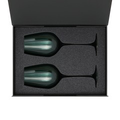 Подарочный набор 2 бокала для вина Капри (Capri) в черной коробке