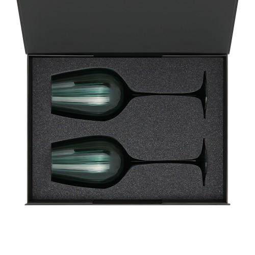 Подарочный набор 2 бокала для вина Капри (Capri) в черной коробке