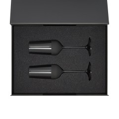 Подарочный набор 2 бокала для шампанского Блэк Эдишн (Black Edition) в черной коробке