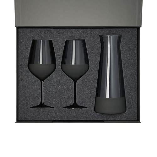 Подарочный набор декантер + 2 бокала для вина Блэк Эдишн (Black Edition) в черной коробке