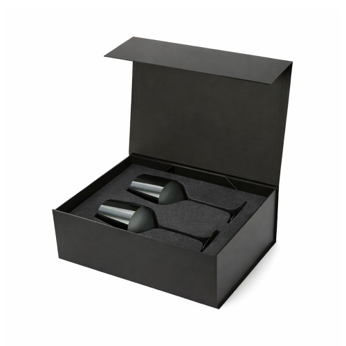 Подарочный набор 2 бокала для вина Эмеральд (Emerald) в черной коробке